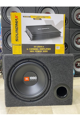 Jbl Paket Set Jbl 30 Cm Kabinli Bass 1000w 4 Kanallı Anfi 3000wat