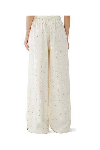 Rohe Şık Polka Noktalı Ipek Pantolon Creme