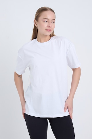 Velvoria Unisex Oversize Basic 3'lü Beyaz Renk T-shirt Çok Renkli17