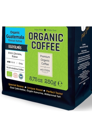 Moliendo Organic Guatemala Shb Yöresel Kahve Öğütülmüş 250 G