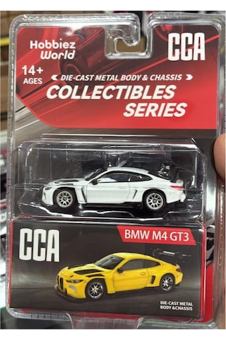 Cca Collectibles Series Bmw M4 Gt3 Sarı 1/64 Model Araba