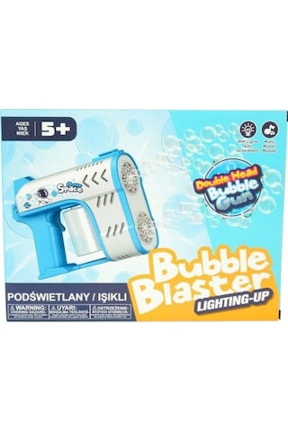 Bubble Blaster Işıklı Ve Müzikli Çift Başlıklı Köpük Tabancası Double Head Bubble Gun - Yeşil