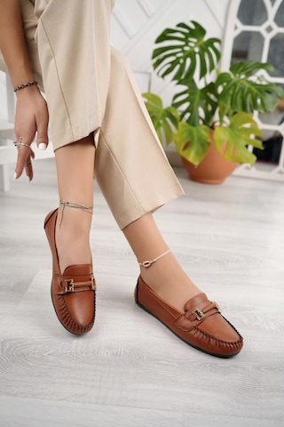 Khayt Daisy Casual Günlük Kadın Babet Ayakkabı Taba