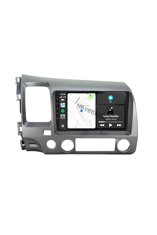 Honda Cıvıc Fd6 2006-12 9" İçerden Ekran Uyumlu Androıd Multimedya Gerçek 2/32 Kablosuz Carplay Geri Görüş Kameralı 9"