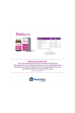 Aymed Sistinon Takviye Edici Gıda 52 G