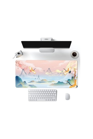 Dolıty Klasik Retro Çin Tarzı 90x40cm Büyük Mouse Pad E