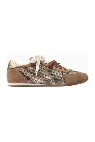 Kurt Geiger Islington Kumaş Lüks Tasarım Kadın Sneaker Kahverengi
