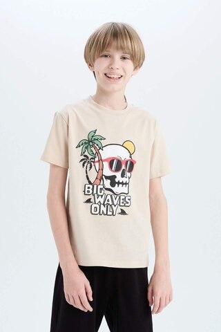 DeFacto Erkek Çocuk Pijama Takımı Baskılı Kısa Kollu Üst Şort E0159A825SMBG186