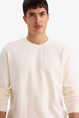 Defacto %100 Pamuk Basic Sweatshirt E8339ax26sper100 Ekru-er100
