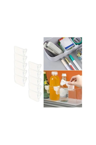 River World Buzdolabı Yan Kapı Bölmeleri İçin Şeffaf 10'lu Bölme Düzenleyici Şeffaf