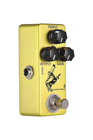 Moskyaudio Golden Horse Gitar Overdrive Efekt Pedalı Full Metal Sarı