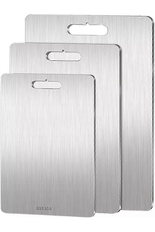 Titanyum Kesme Tahtası Çift Taraflı Titanyum Mutfak Doğrama Tahtası 30x20 Diğer