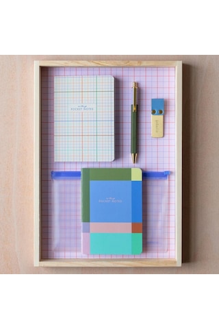 Kikkerland Inkerie Dosyalı On The Go Stationery Set Kırtasiye Seti Çok Renkli