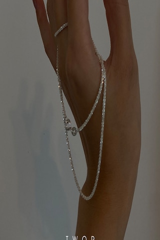 Kadın Elmas Halat Zincir Çelik Kolye Silver