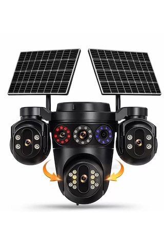 Esvision 7020 128gb 4 Kameralı 4g Çift Solar Panel 16x Zoom Dual Batarya Hieasy Aov Sürekli Kayıt Gece Görüş Çift Yönlü Ses Akıllı Kamera 1 Yıl İnternet