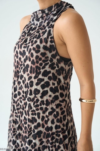 Butik Belvita Leopar Desen Elbise Siyah