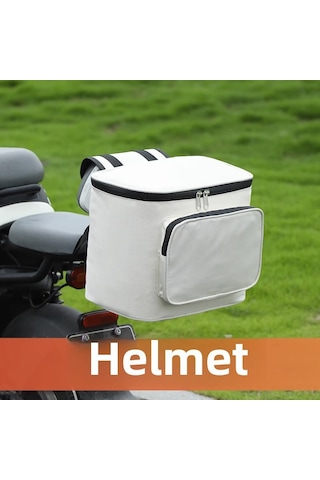 Dianziye Elektrikli Moto-siklet Arka Sandalye Depolama Çantası - Büyük Kapasiteli, Dayanıklı Malzeme, Kolay Kurulum - Bisiklet/boat Uyumlu Beyaz