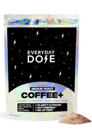 Everyday Dose 90 Mg Caffeıne,5000 Mg Collagen,l-theanine,chaga,lion's Mane Premium Coffee 30 Serving