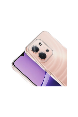 Redmi 15c Kılıf Zore Süper Silikon Kapak - Şeffaf Şeffaf