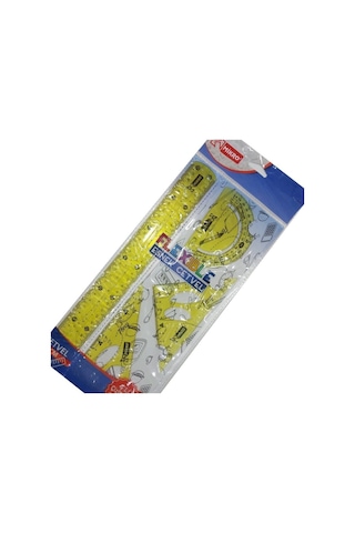 Sarı Esnek Cetvel 4 Lü Çizim Seti Kırılmaya Dayanaklı Fl-04 Sarı