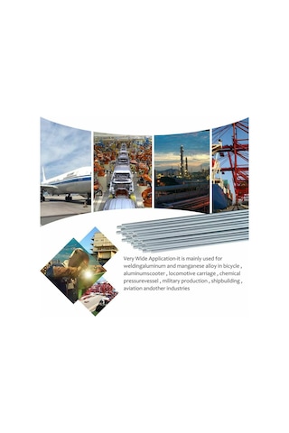 Jeemson 20 Adet Alüminyum Flüks Çekirdekli Kaynak Teli - Farklı Metal İle Kaynaklama, 33cm X 1.6mm