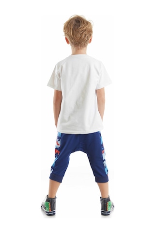 Denokids Dino Dudes Erkek Çocuk T-shirt Baggy Kapri Takım Çok Renkli