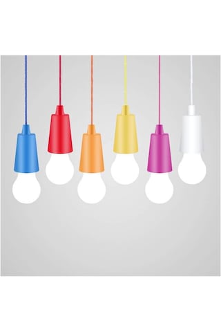 Cord Light Ch-6088 E27 Duy İpli Çek Yak Lamba Mor Pull