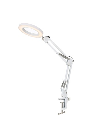 Tomshine Beyaz Tomshine Esnek Kelepçeli Masa Lambası Salıncak Kolu