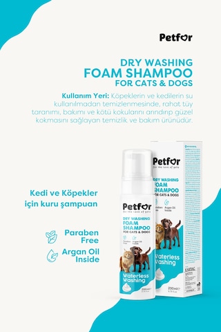 Kedi Ve Köpekler İçin Kuru Şampuan 200 Ml
