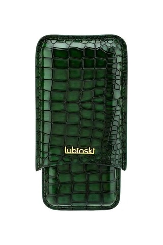 Lubinski Deri 3'lü Puro Kılıfı Yeşil Croco 60 Ring