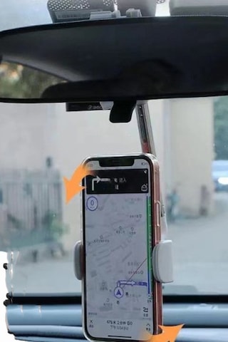 Thentech Dikiz Aynası İçin Araç İçi Kolay Kullanıma Uygun Telefon Tutucu Tüm Telefon Ve Araçlarla Uyumlu Siyah