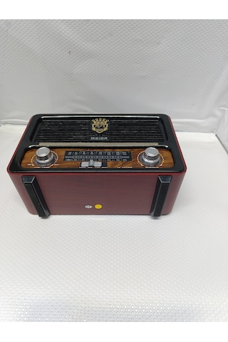 Kopya - M-111bt Şarjlı Nostaljik Radyo Bluetooth-kumanda Usb/sd/mp3 - Kahverengi- Tek Ebat