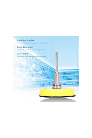 Yifomall "2 İnç Cırt Cırtlı Zımpara Pedi - 3mm Şaftlı, Hassas Parlatma Ve Zımparalama İçin"