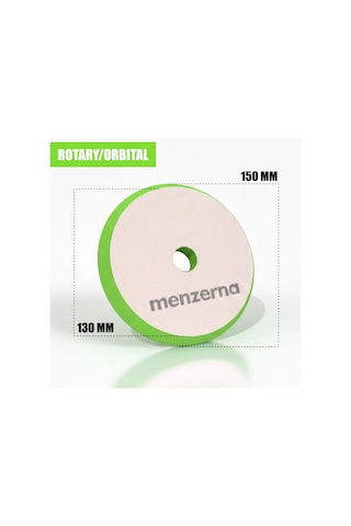 Menzerna Rotary Ve Orbital Uyumlu Hare Giderici Sünger 130/150mm - Yeşil Hologram Giderici Pad