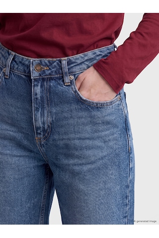Lcw Jeans İndigo Straight Fit Kadın Jean Pantolon