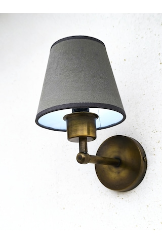 Shimmer Duvar Apliği Eskitme Gold Gri Başlıklı Gri