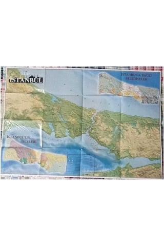 İstanbul'a Bağlı Belediyeler Ve Anıt Eserler Atlası - Atlas Dergisi Eki Map Harita