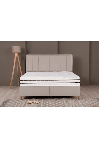 Kilim Mobilya Comfort Lüks Sleepy Baza Başlık Ve Yatak Seti 150 x 200 Bej