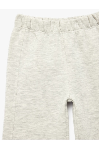 Koton Beli Lastikli Şardonlu Geniş Paça Eşofman Altı Kar Melanj 7wmg40017ak Gri Melanj