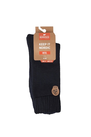 Bolero Nordsox E99 Erkek Yün Havlu Lambswool Çorap Lacivert