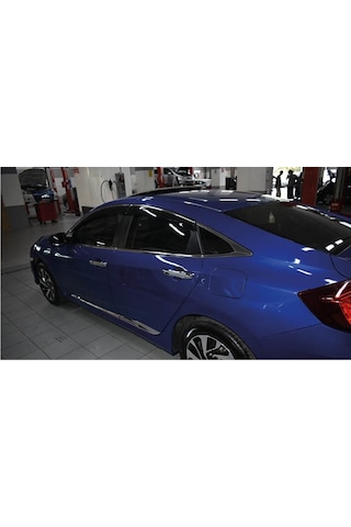 Honda Civic FC5 İçin Uyumlu Elegance Kapı Kolu Takımı Kaplaması Krom Nikelaj 2016-2021