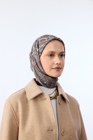 Mirsoy Scarf Zümra Desen Eşarp Krem