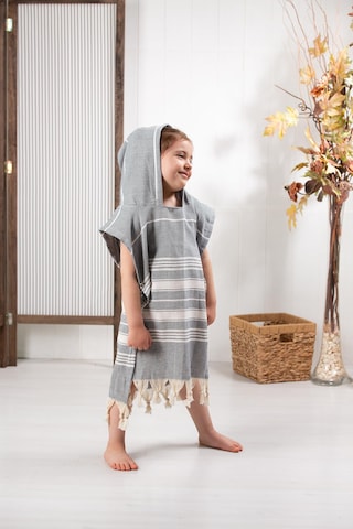 Ely Parker Sku:smgstk9635334173 Pamuklu Peştemal Panço Banyo Ve Plaj İçin Çocuk Bornozu Pembe Sku: Smgstk9635334173