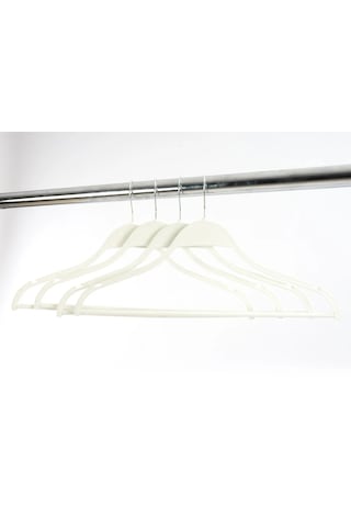 10'lu Siyah, Beyaz, Kahve Plastik Askı Seti Dayanıklı Kıyafet Askıları, Ev Ve Ofis Kullanımı İçin Beyaz