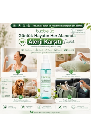 Bubble Up Probiyotik Destekli Cilt Hassasiyeti Karşıtı Araç İçi Sprey 50 Ml 1