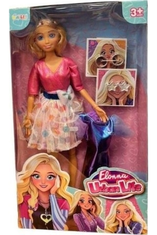 Elonna Urban Life Tam Eklemli Oyuncak Bebek 30 Cm - 2 Farklı Kıyafetli Ve Aksesuarlı Moda İkonu Pembe