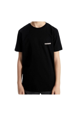 Rakerplus Siyah %100 Pamuk Unisex Kısa Kollu Çocuk Tişört SIYAH