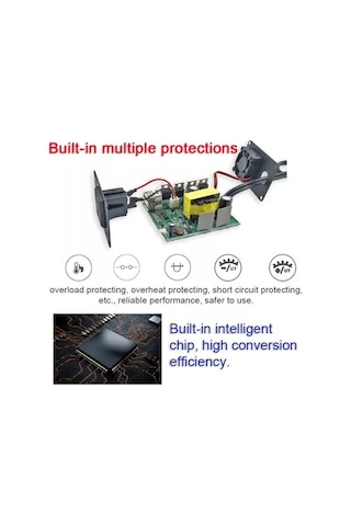 Pazly 150w Araba İnvertörü 12v-110v Modifiye Sinüs 2 Usb Portlu Araç İçin