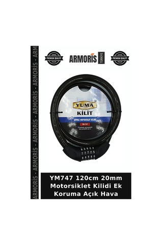 Ym747 120cm 20mm Motorsiklet Kilidi Ek Koruma Açık Hava