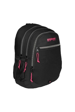 Ortaokul Lise Siyah Su Geçirmez Astarlı Kumaş Sırt Çantası 4 Bölmeli Pink